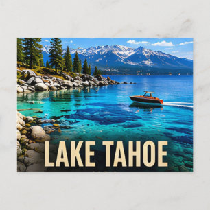 Postal Lago Tahoe California Nevada Lago Alpino Viaje 🏔