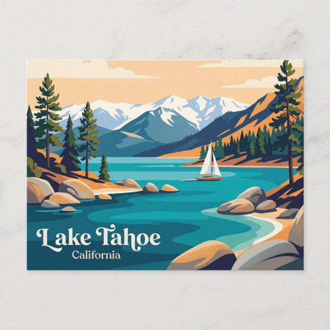 Postal Lago Tahoe EE. UU. (Anverso)