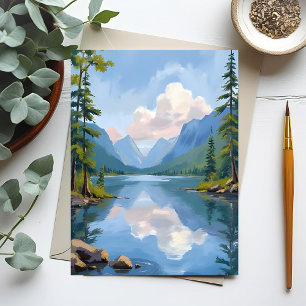 Postal Lago Tahoe Pintura Paisaje al Óleo