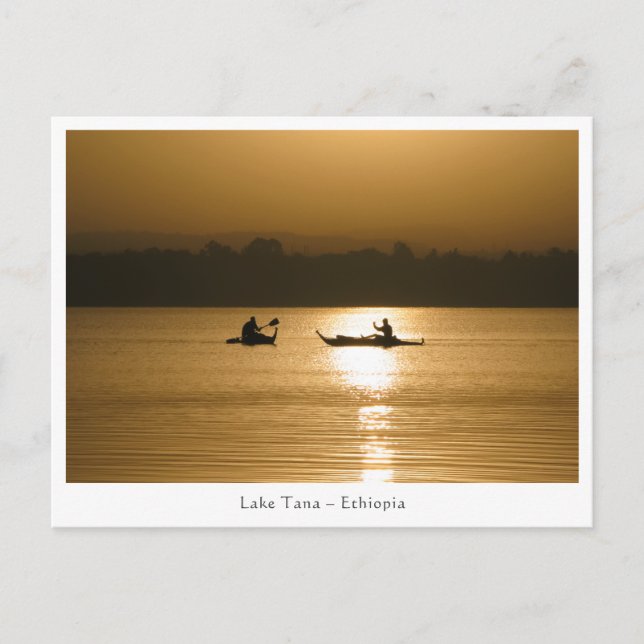 Postal Lago Tana Etiopía (Anverso)