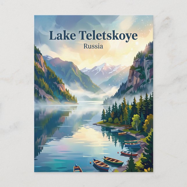 Postal Lago Teletskoye Rusia (Anverso)