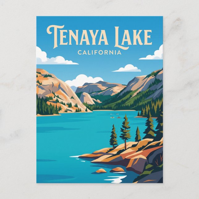 Postal Lago Tenaya EE. UU. (Anverso)
