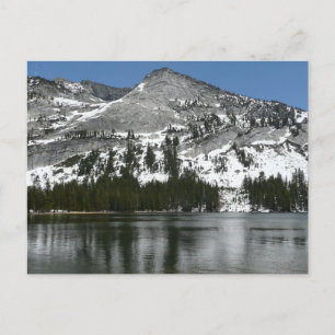 Postal Lago Tenaya nevado Parque Nacional Yosemite Foto