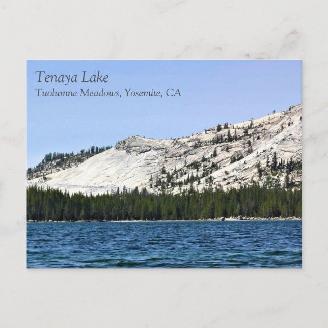 Postal Lago Tenaya, Yosemite, California (Anverso)