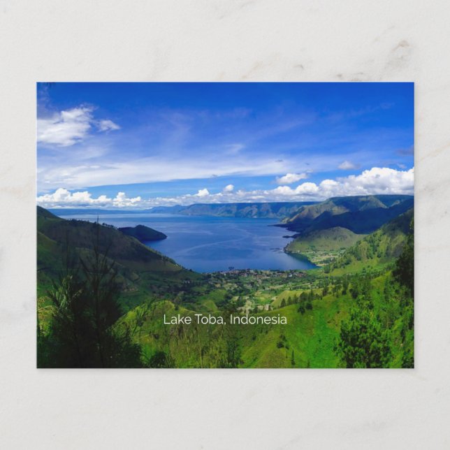 Postal Lago Toba, Sumatra, Indonesia (Anverso)