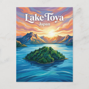 Postal Lago Tōya Japón