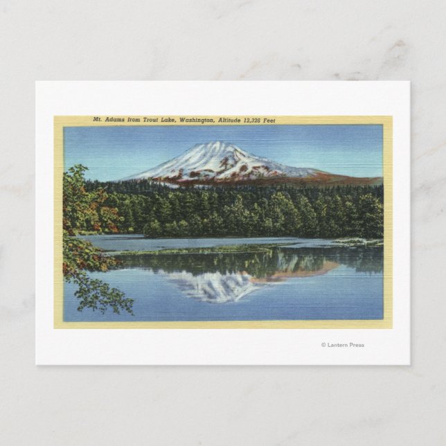 Postal Lago Trout, Washington (Anverso)