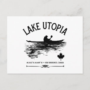 Postal  Lago Utopía Nuevo Brunswick Canadá Lagos - Remero