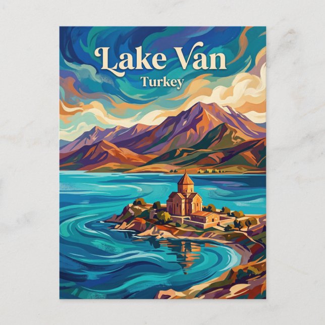 Postal Lago Van Turquía (Anverso)