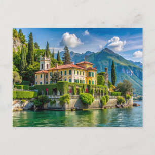 Postal Lago Villa Monastero Varenna como