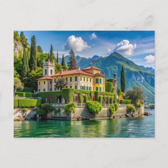 Postal Lago Villa Monastero Varenna como (Anverso)
