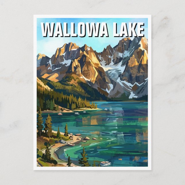 Postal Lago Wallowa (Anverso)