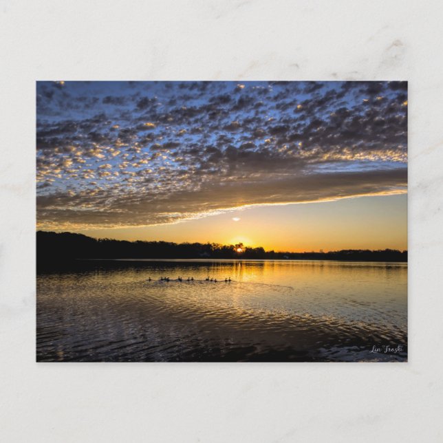 Postal Lago Winnemaug Sunrise (Anverso)