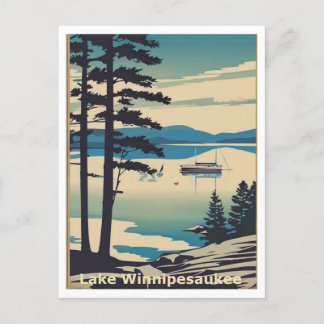 Postal Lago Winnipesaukee NH Quiet Lake Scene Art Gráfico