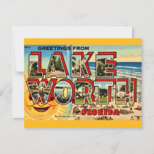 Postal Lago Worth Florida retro