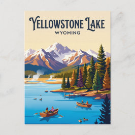 Postal Lago Yellowstone EE. UU.
