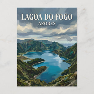 Postal Lagoa do Fogo Ribeira Grande Portugal