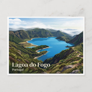 Postal Lagoa do Fogo Ribeira Grande Portugal