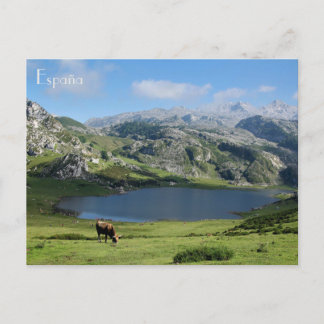 postal Lagos de Covadonga en Asturias, España