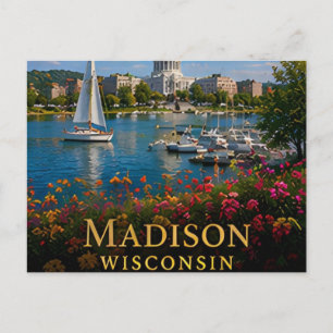 Postal Lagos de Madison Wisconsin y cultura de la ciudad 
