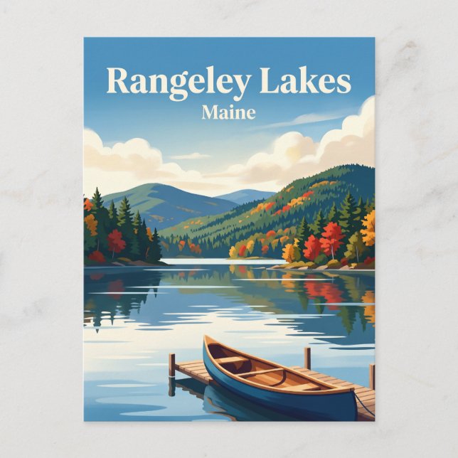 Postal Lagos de Rangeley Maine (Anverso)