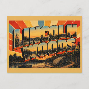 Postal Lagos glaciales de Lincoln Woods RI Arte de rocas