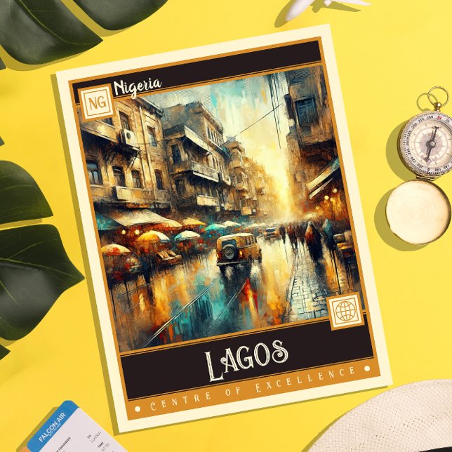 Postal Lagos, Nigeria | Pintura de época (Subido por el creador)