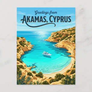 Postal Laguna Azul, Akamas Chipre