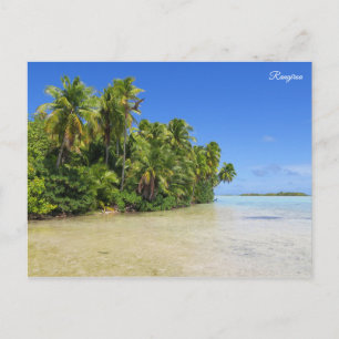 Postal Laguna Azul de Rangiroa