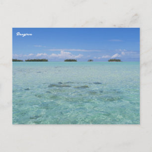 Postal Laguna Azul de Rangiroa
