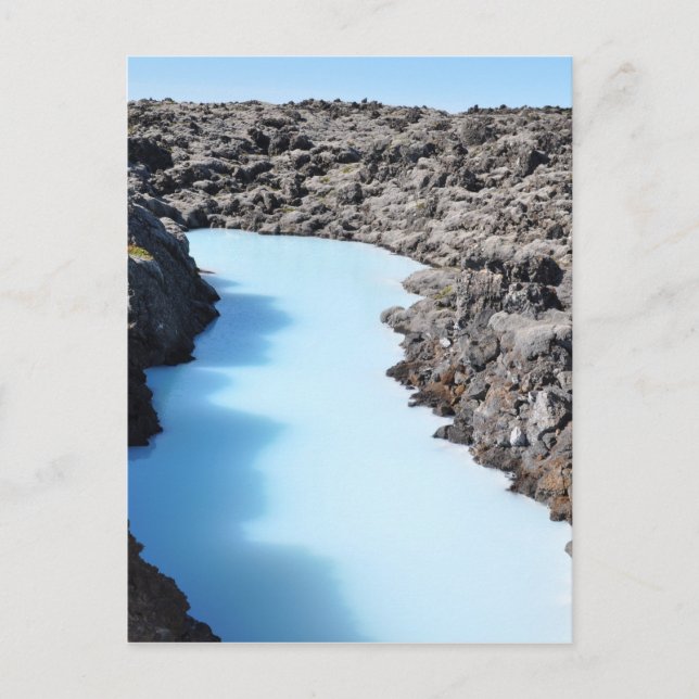 Postal Laguna azul en Islandia (Anverso)