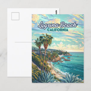 Postal Laguna Beach California Condado de Orange Antiguo