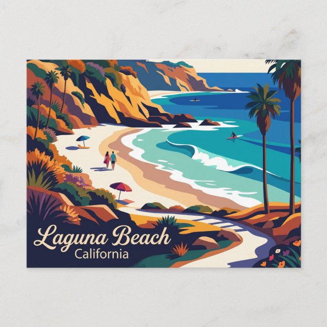 Postal Laguna Beach EE. UU. (Anverso)