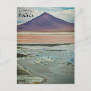 Postal Laguna Colorada Lago Rosa Uyuni Bolivia
