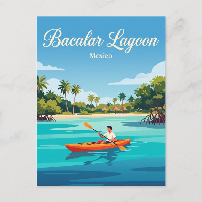 Postal Laguna de Bacalar México (Anverso)
