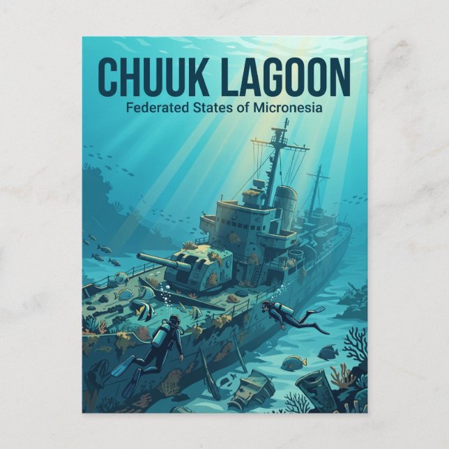 Postal Laguna de Chuuk Estados Federados de Micronesia (Anverso)