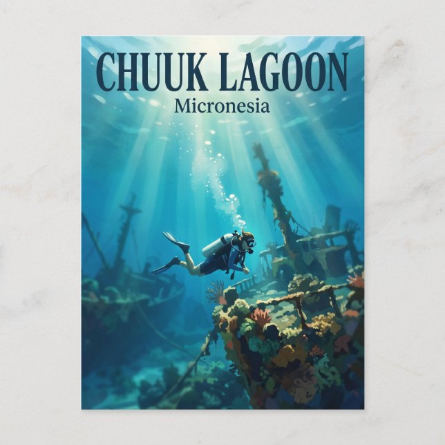 Postal Laguna de Chuuk Micronesia (Anverso)