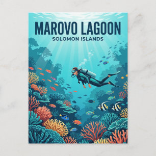 Postal Laguna de Marovo Islas Salomón