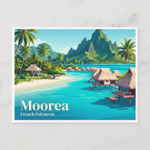 Postal Laguna de Moorea Maharepa Polinesia Francesa