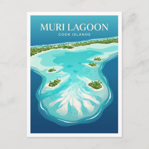 Postal Laguna de Muri Islas Cook