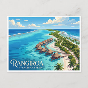 Postal Laguna de Rangiroa Avatoru Polinesia Francesa