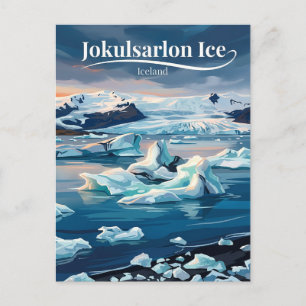 Postal Laguna Glaciar Jokulsarlon Islandia