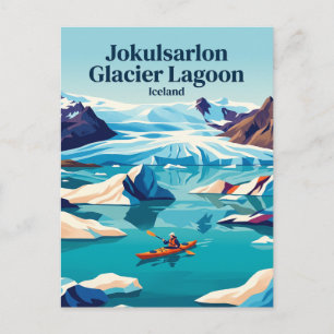 Postal Laguna glaciar Jokulsarlon Islandia