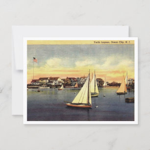 Postal Laguna NJ Yacht de Ocean City en los años 50
