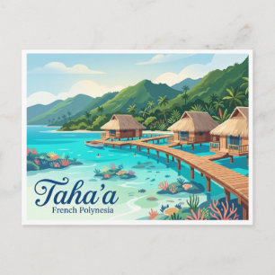 Postal Laguna Taha'a Puutia Polinesia Francesa