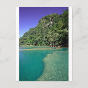 Postal Laguna verde paraíso Semuc Champey Guatemala