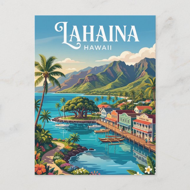 Postal Lahaina Hawái (Anverso)