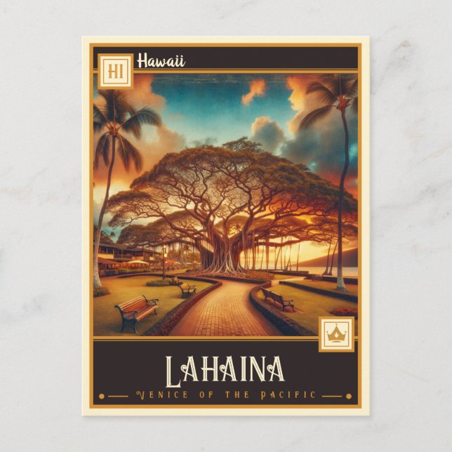 Postal Lahaina, Hawai | Vintage (Anverso)