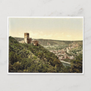 Postal Lahneck y el castillo de Nieder-Lahnstein, Hesse-N