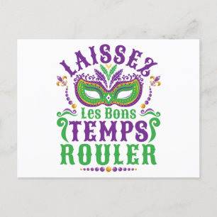 Postal Laissez Les Bons Temps Rouler Mardi Gras